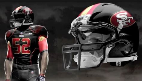 49ers Helmet History 49ers Unveil New Alternate Uniforms To Players