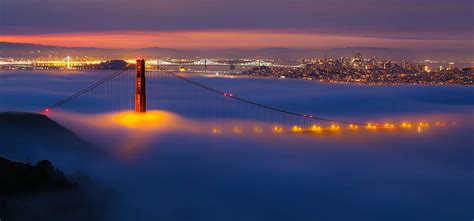 야간 골든 게이트 브리지 유명한 장소 현수교 다리 사람이 만든 구조 샌프란시스코 카운티 바다 밤 일몰 캘리포니아