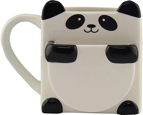 Panda Hug Ceramic Coffee Mug Includes Cookie Or Biscuit