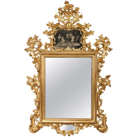 Italian 18th Century Giltwood Venetian Mirror For Sale At 1stdibs