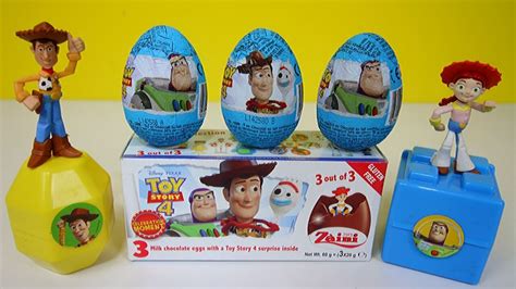 Toy Story 4 Chocolate Surprise Eggs Opening Videos Zaini Toy Story 4