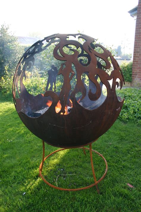 Fire Sphere 900mm Sculptural Fire Pit Bond Etsy