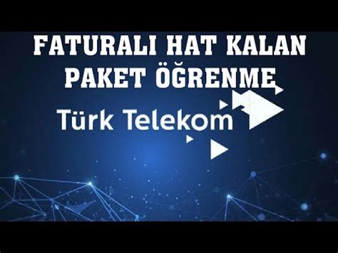T Rk Telekom Fatural Hat Kalan Paket Renme Youtube