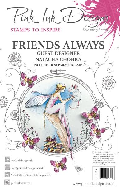 Pink Ink Designs A5 Clear Stamp Set By Natacha Chohra Friends Always