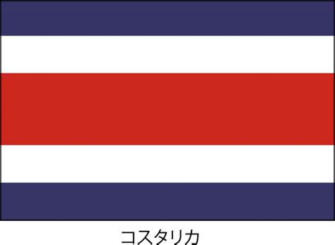 コスタリカ共和国の国旗（CSai・png） | 無料イラスト素材｜素材ラボ