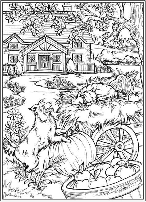 Welcome To Dover Publications Animal Coloring Pages Fall Coloring