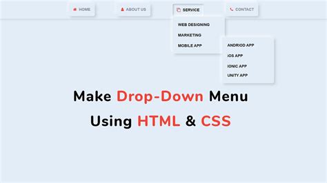 How To Make Drop Down Menu Using Html And Css Html And Css Website Images
