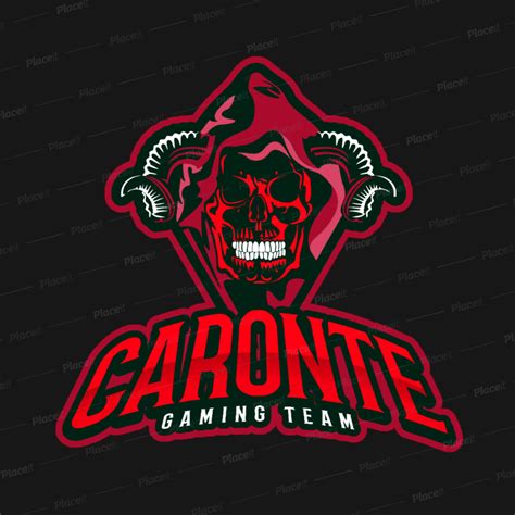 Placeit Gaming Logo Template Featuring An Evil Horned Skull Clipart