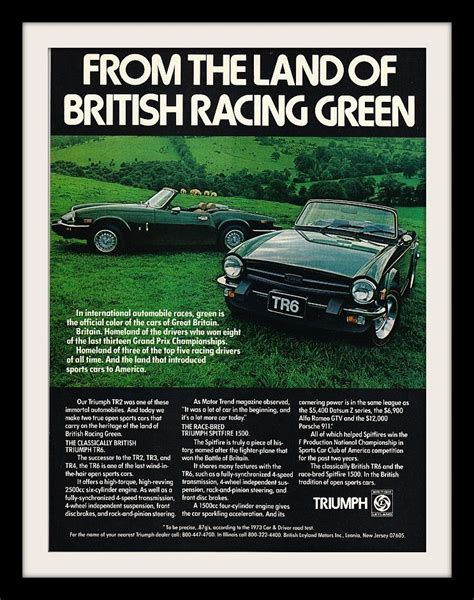 1975 Triumph Tr6 And Spitfire 1500 Car Ad British Racing Car Ads
