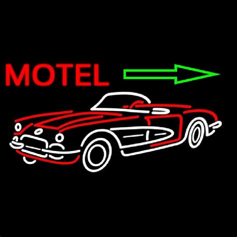 Motel Arrow With Car Logo Insegne Al Neon