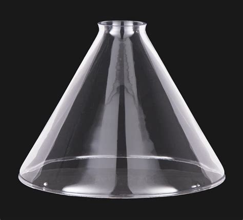 9 Clear Glass Deep Cone Shade 2 14 Fitter 08808c Bandp Lamp Supply