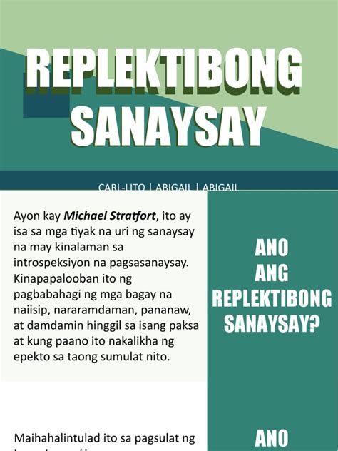 Pagsulat Ng Replektibong Sanaysay Pdf Depaggo