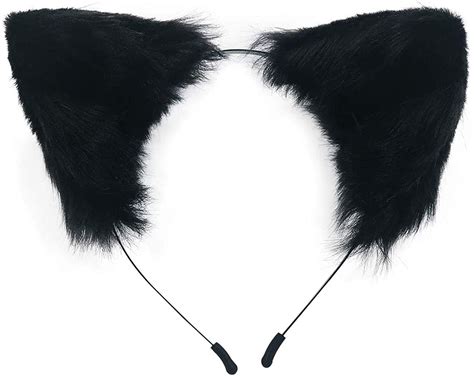 Buy Cat Fox Faux Fur Ears Headband Hair Hoop Cute Halloween Cosplay Handmade Furry Wolf Cat Ears