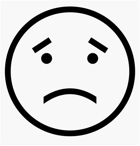 Clipart Sad Face Emoji Clipart Black And White Hd Png Download