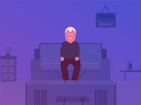 Grandpa Watching Tv By Amand On Dribbble