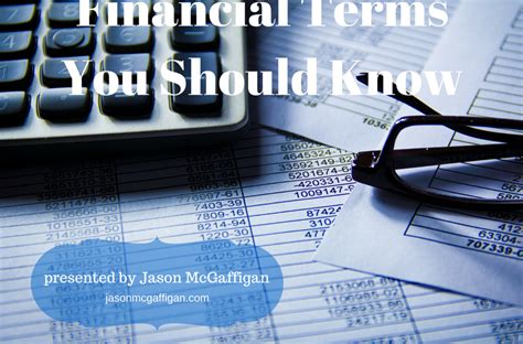Financial Terms You Should Know Jason Mcgaffigan Homepage