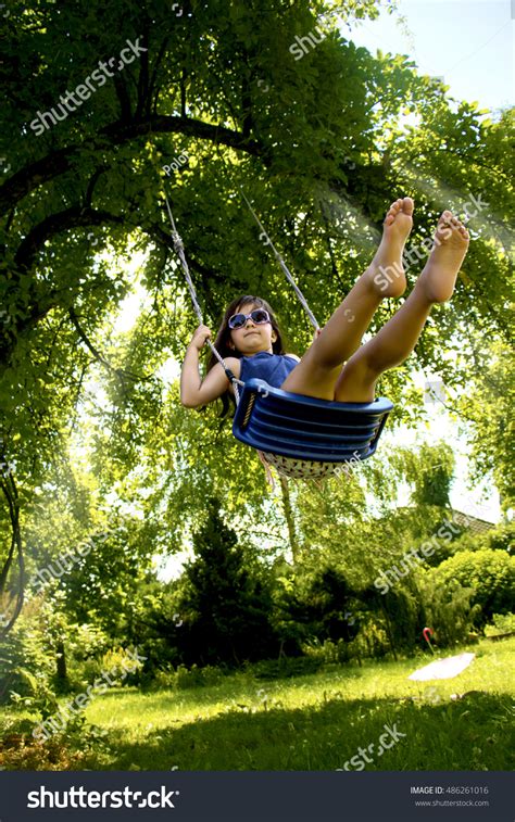 Little Girl On Swing Stock Photo Edit Now 486261016