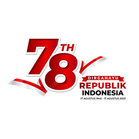 Logo Resmi Hut Ri Tahun Dengan Teks Bendera Indonesia Vektor My Xxx