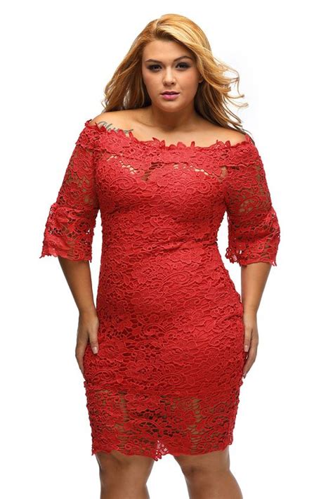 10 Pretty Plus Size Red Lace Dresses For Women Attire Plus Size