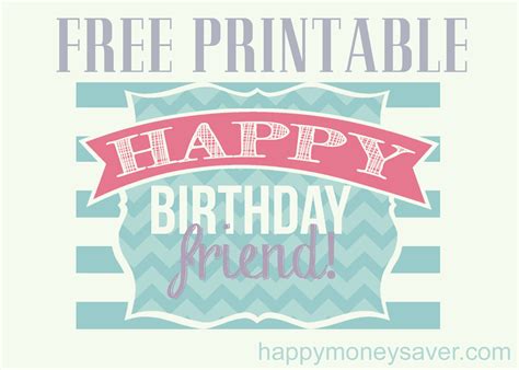 Friend Birthday Cards Printable Printable Templates Free