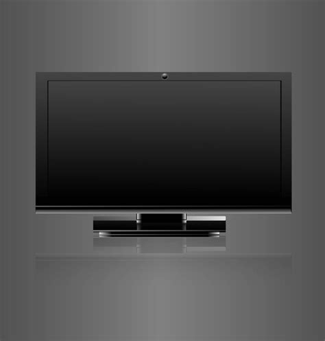 Abstract Led Tv Blank Screen Realistic Reflection Vector Design Vector