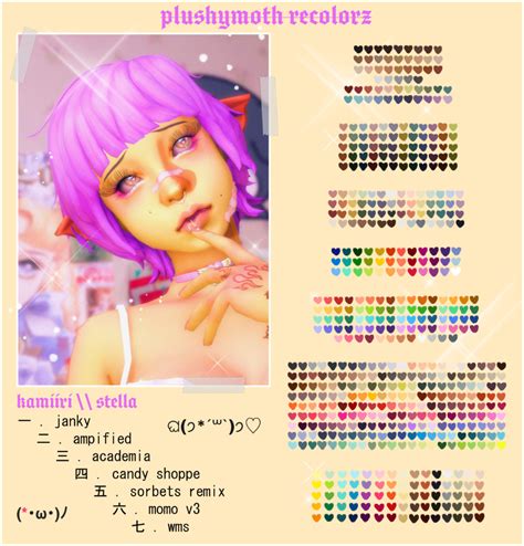 kamiiri s stella hair recolored ♡ in 2022 sims hair maxis match sims 4