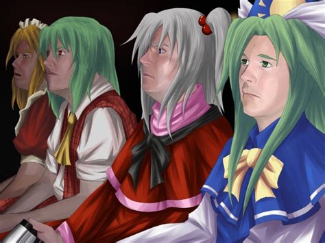 Kazami Yuuka Shinki Mima And Yumeko Touhou And 1 More Drawn By Ni