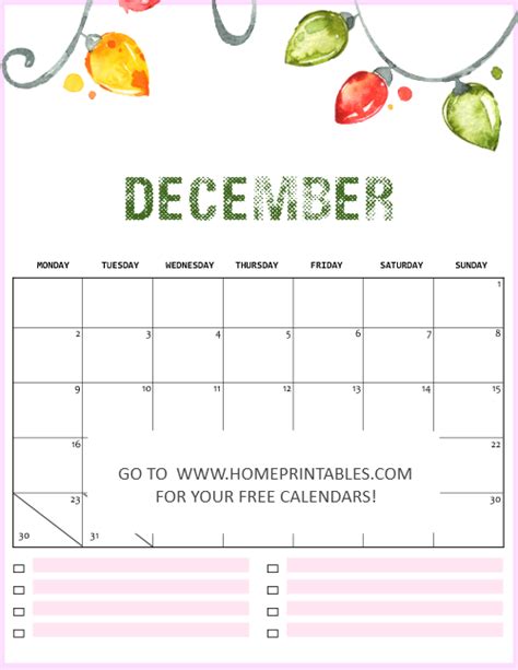 Christmas Calendar Printable 04