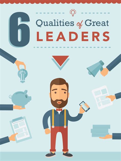 top 6 qualities of great leaders [infographic] [infographic] infographic plaza