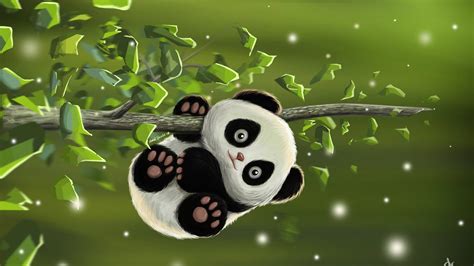 Download Cute Baby Panda Art Wallpaper