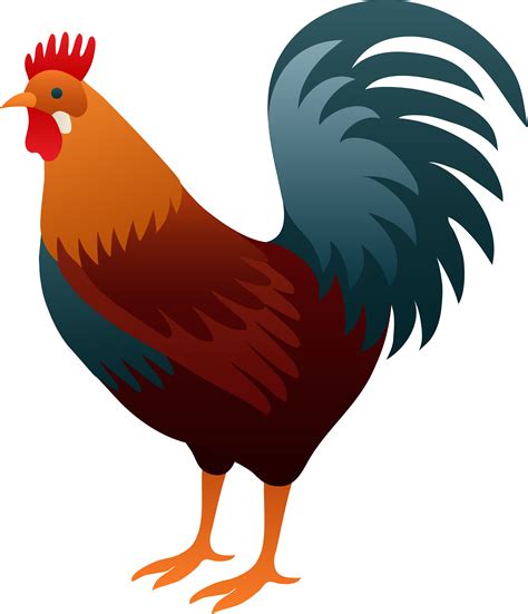 Colorful Rooster Clip Art Rooster Clipart Png Download Full Size