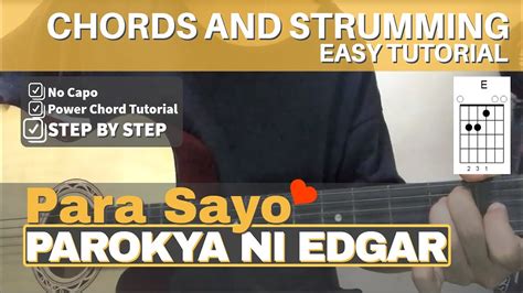 Para Sayo Parokya Ni Edgar Easy Guitar Chords Tutorial Step By
