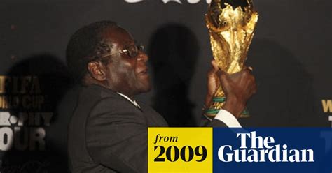 Anger As Robert Mugabe Raises World Cup Trophy Robert Mugabe The