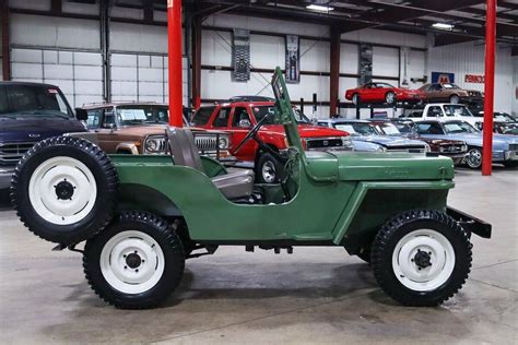 1946 Willys Cj2a 1000 Miles Pasture Green Jeep 4 Cylinder Manual Used