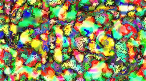 Multicolored Abstract Illustration Abstract Trippy Bright Lsd Hd