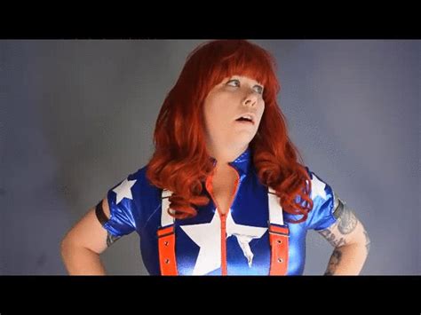 Ms Captain America HORNY GROWTH Distracts Her MP Masturbation Clothes Destruction Deanna