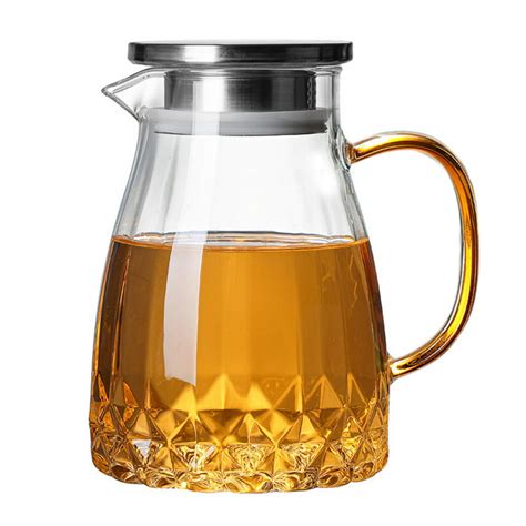 Glass Pitcher Large Capacity Tea Pitcher With Lid Household Glass Water