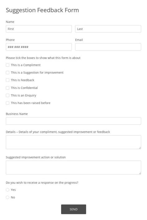Customer Feedback Form Template 123 Form Builder