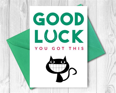 Good Luck Card Download Last Minute Printable New Job Cards You Got This First Day University