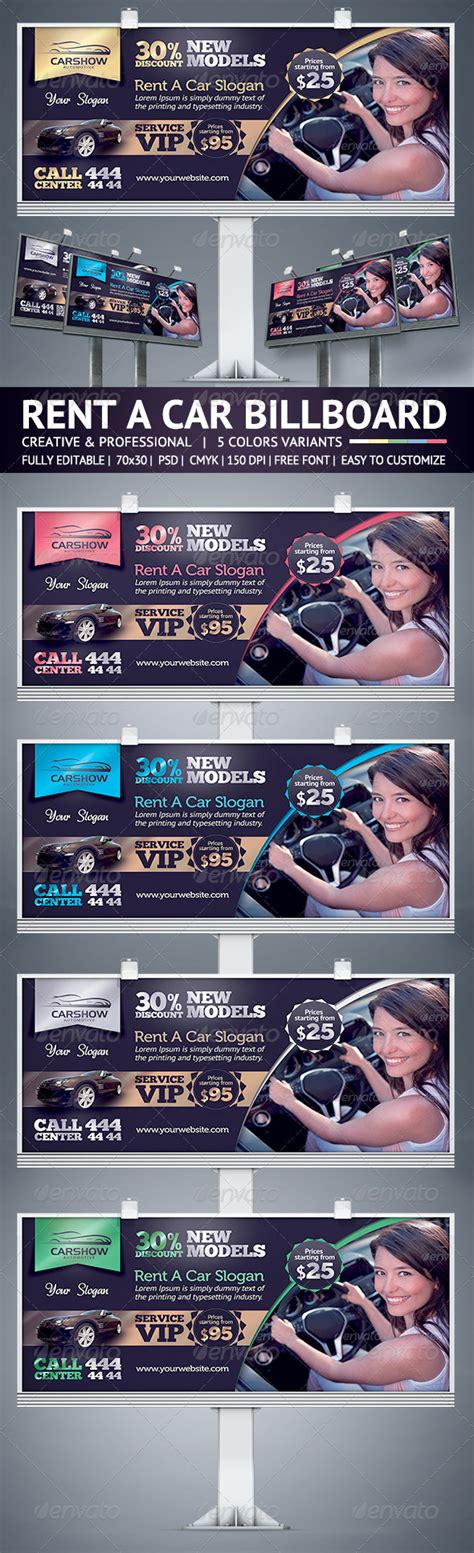Rent A Car Billboard By Hsynkyc Graphicriver