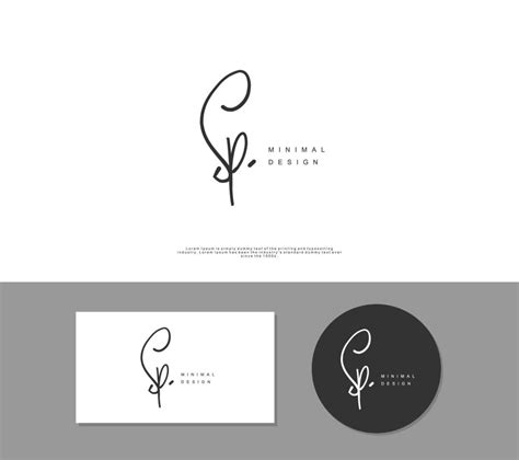 Sp Initial Handwriting Or Handwritten Logo For Identity Logo With