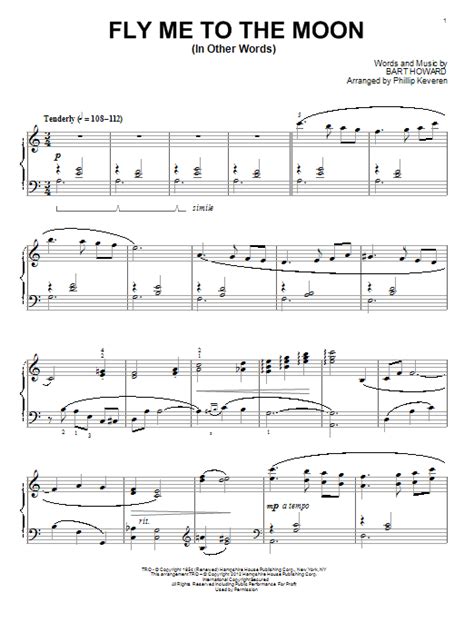 Fly me to the moon. Fly Me To The Moon (In Other Words) | Sheet Music Direct