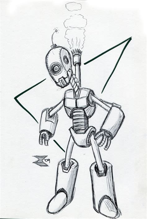 Cute Robot Drawing At Getdrawings Free Download