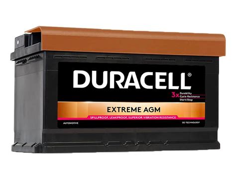 De80 Duracell Extreme Agm Car Battery 12v 80ah
