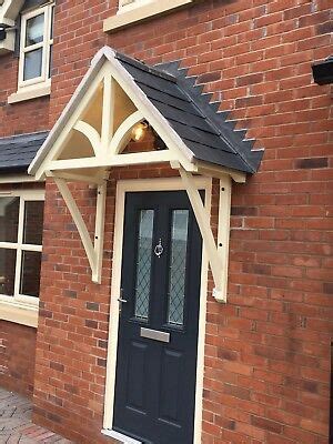 We use ruukki roofing sheets as well as glass and plastic. Timber Front Door Canopy Porch, "BLAKEMERE Curved GALLOWS ...