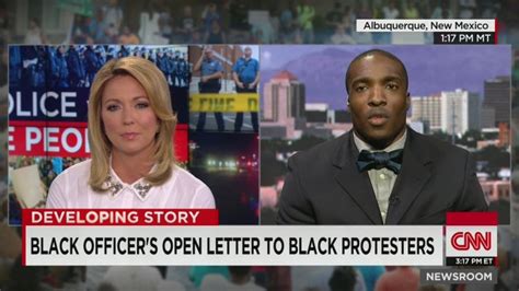 Black Officer Responds To Protesters Cnn Video