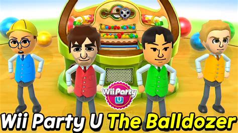 wii party u the balldozer gameplay donking vs andre vs hyun woo vs matt alexgamingtv youtube