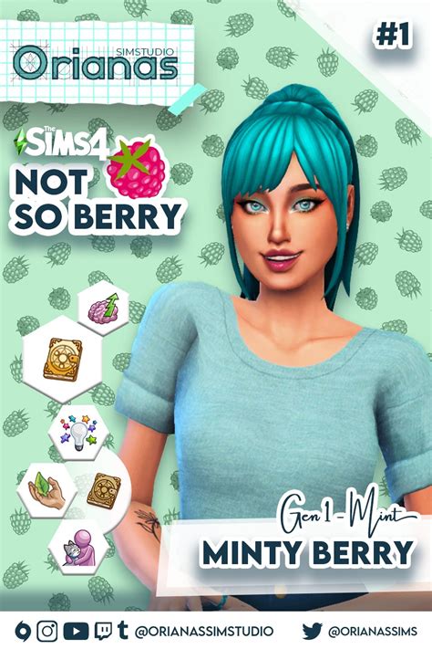 Not So Berry Challenge Gen1 Mint 1 Minty Berry The Sims 4 Sims