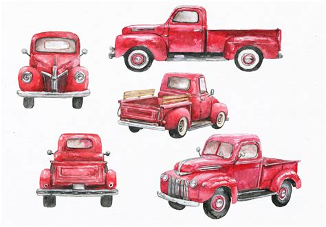 47 Red Truck Clipart Pics Alade
