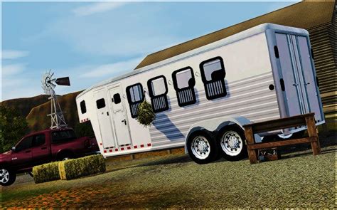 Equus Sims Cc Database Gooseneck Horse Trailer